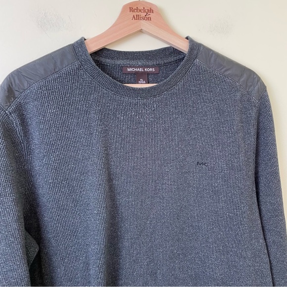 Michael Kors Gray Pullover Sweater w/ Shoulder Details SIZE XL - Picture 5 of 8